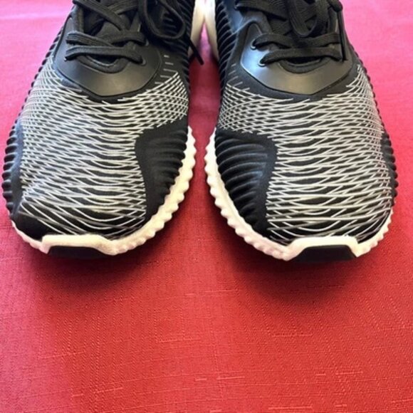 Adidas Men's AlphaBounce Black Mesh Lace-up Running Shoes Sneakers Size US 11 - Picture 5 of 6